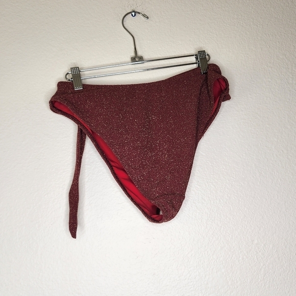 Storm Reid x Pacsun Burgundy Removable Sleeve Bikini Set M-L - Picture 7 of 9